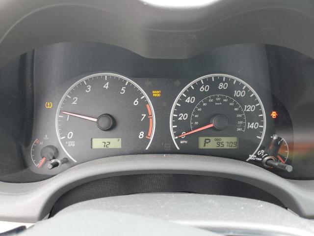 1NXBU4EE7AZ333052 - 2010 TOYOTA COROLLA BASE SILVER photo 9