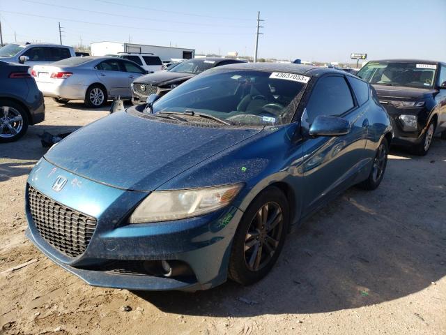 JHMZF1D63DS002229 - 2013 HONDA CR-Z EX BLUE photo 1