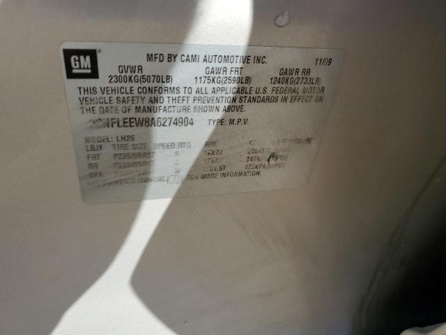 2CNFLEEW8A6274904 - 2010 CHEVROLET EQUINOX LT TAN photo 12