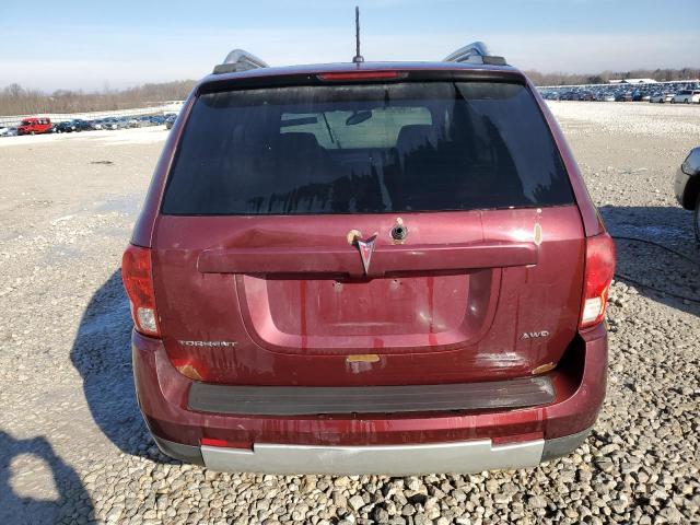 2CKDL73F676058576 - 2007 PONTIAC TORRENT BURGUNDY photo 6