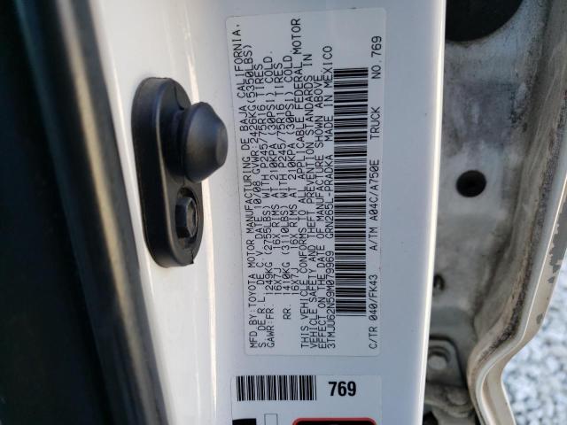 3TMJU62N59M079969 - 2009 TOYOTA TACOMA DOUBLE CAB PRERUNNER WHITE photo 13