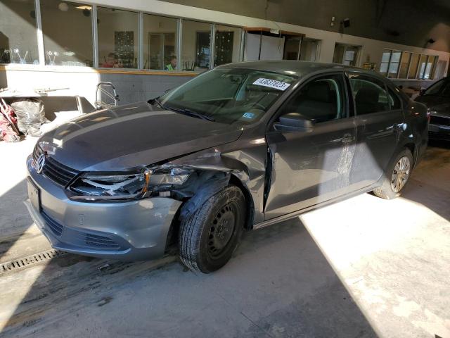 3VW1K7AJ3EM295532 - 2014 VOLKSWAGEN JETTA BASE GRAY photo 1