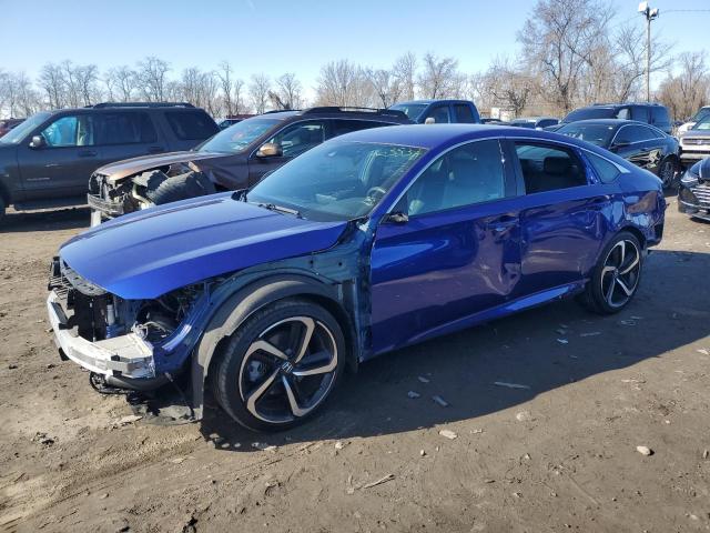 1HGCV1F38MA087735 - 2021 HONDA ACCORD SPORT BLUE photo 1