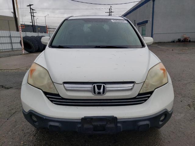 JHLRE38708C045481 - 2008 HONDA CR-V EXL WHITE photo 5