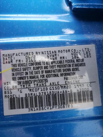 3N1AB8CV1PY308785 - 2023 NISSAN SENTRA SV BLUE photo 12