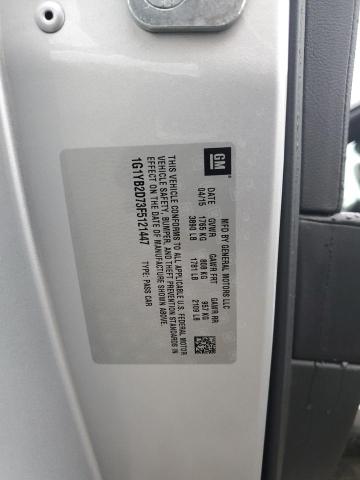 1G1YB2D73F5121447 - 2015 CHEVROLET CORVETTE STINGRAY 1LT SILVER photo 13