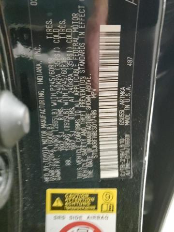 5TDJKRFH8ES017486 - 2014 TOYOTA HIGHLANDER XLE BLACK photo 13