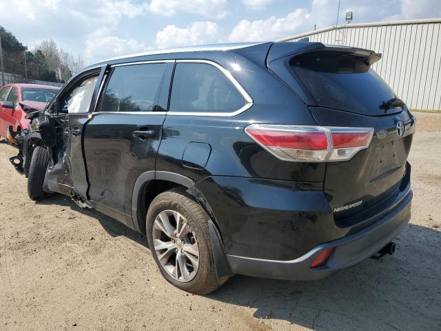 5TDJKRFH8ES017486 - 2014 TOYOTA HIGHLANDER XLE BLACK photo 2