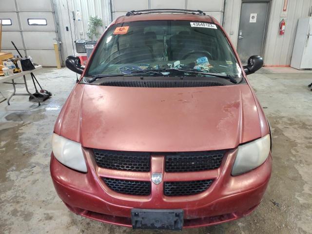 2B4GP44392R544735 - 2002 DODGE GRAND CARA SPORT BURGUNDY photo 5