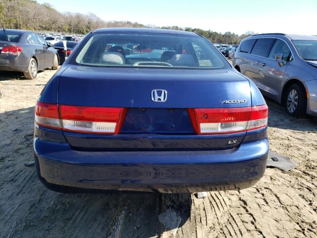 1HGCM56394A124267 - 2004 HONDA ACCORD LX BLUE photo 6