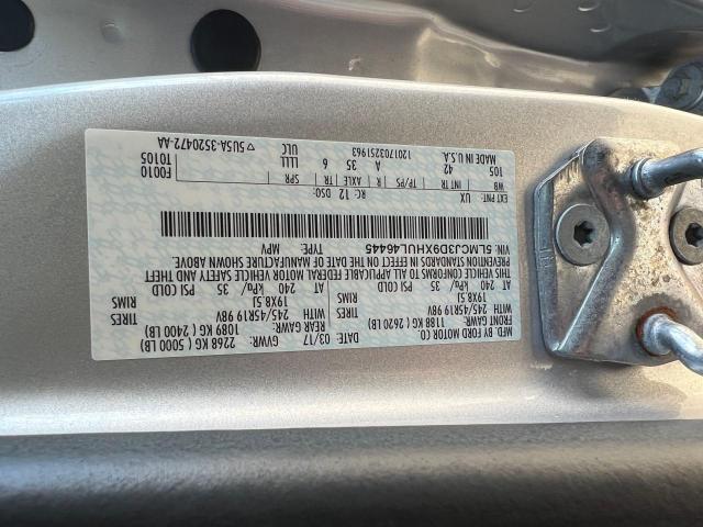 5LMCJ3D9XHUL46445 - 2017 LINCOLN MKC RESERVE SILVER photo 10