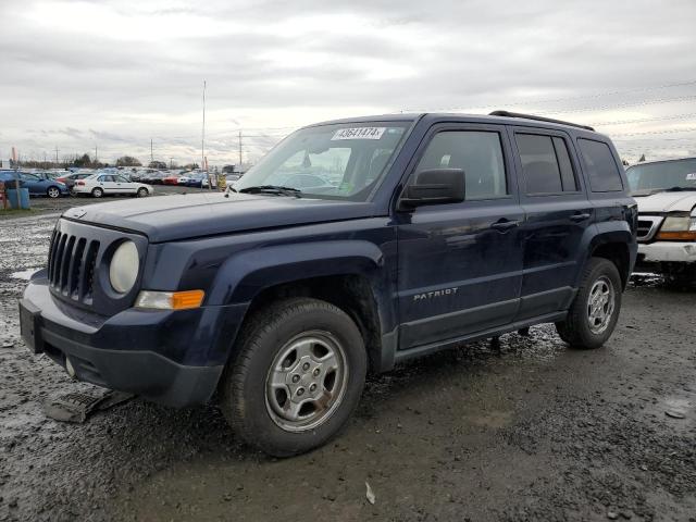 1C4NJPBA9CD639573 - 2012 JEEP PATRIOT SPORT BLUE photo 1