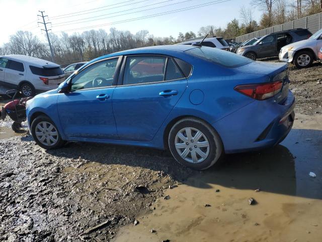 3KPA24AD5ME405906 - 2021 KIA RIO LX BLUE photo 2