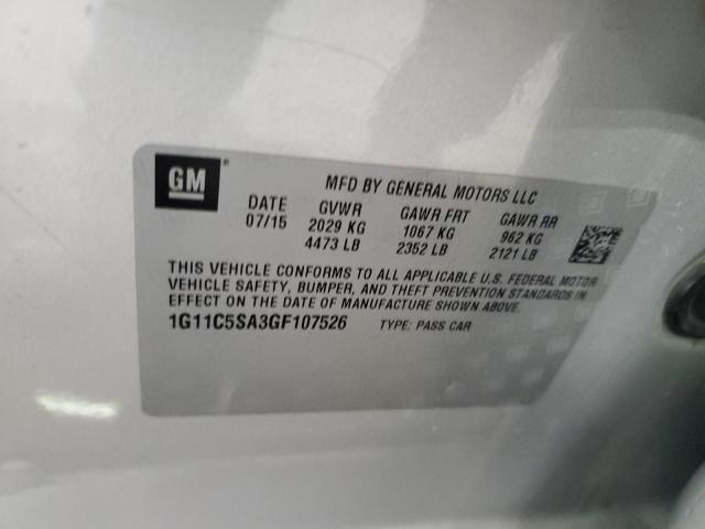 1G11C5SA3GF107526 - 2016 CHEVROLET MALIBU LIM LT 银色 照片 13