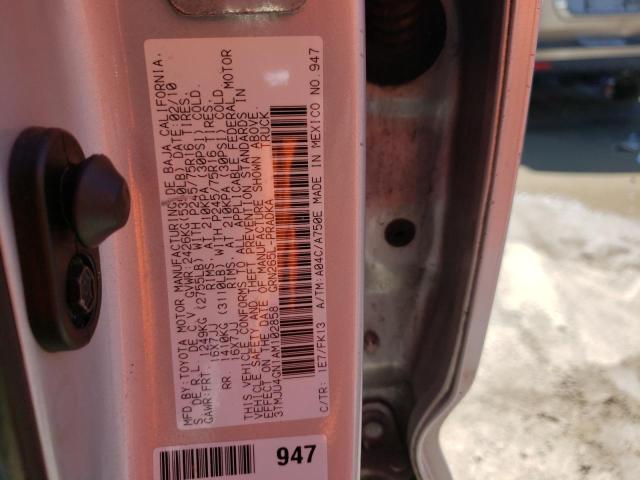 3TMJU4GN1AM102858 - 2010 TOYOTA TACOMA DOUBLE CAB PRERUNNER GRAY photo 13