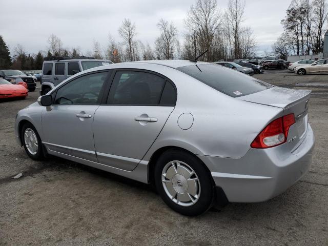 JHMFA36209S003823 - 2009 HONDA CIVIC HYBRID SILVER photo 2