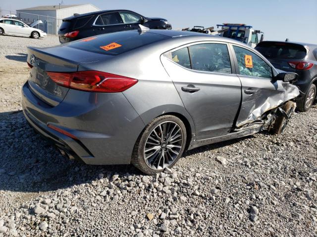 KMHD04LB5JU468933 - 2018 HYUNDAI ELANTRA SPORT GRAY photo 3