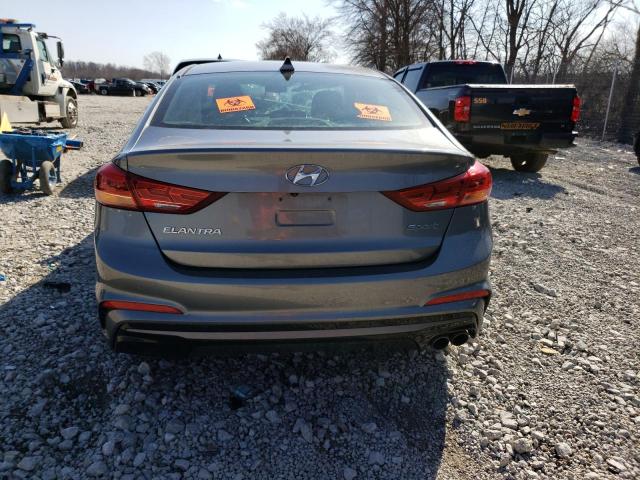 KMHD04LB5JU468933 - 2018 HYUNDAI ELANTRA SPORT GRAY photo 6