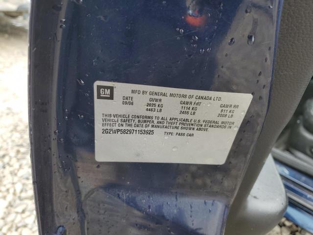 2G2WP582971153925 - 2007 PONTIAC GRAND PRIX 蓝色 照片 12