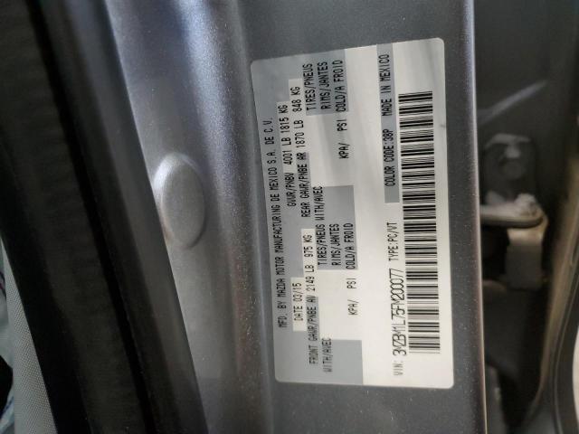 3MZBM1L75FM200077 - 2015 MAZDA 3 TOURING SILVER photo 12