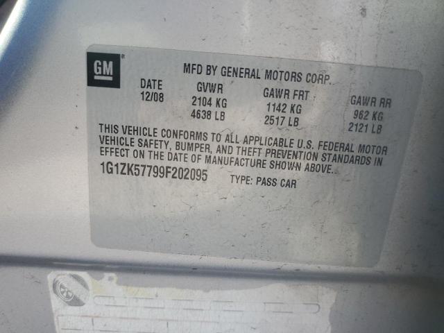 1G1ZK57799F202095 - 2009 CHEVROLET MALIBU LTZ ვერცხლისფერი ფოტო 13