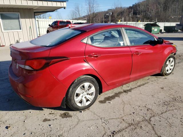 KMHDH4AE7GU482170 - 2016 HYUNDAI ELANTRA SE RED photo 3