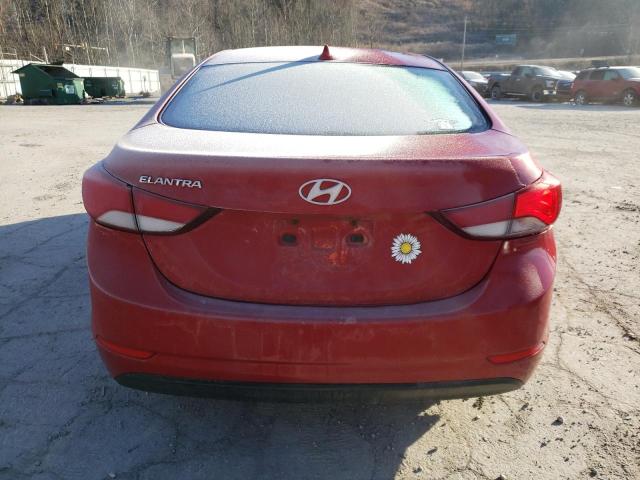 KMHDH4AE7GU482170 - 2016 HYUNDAI ELANTRA SE RED photo 6