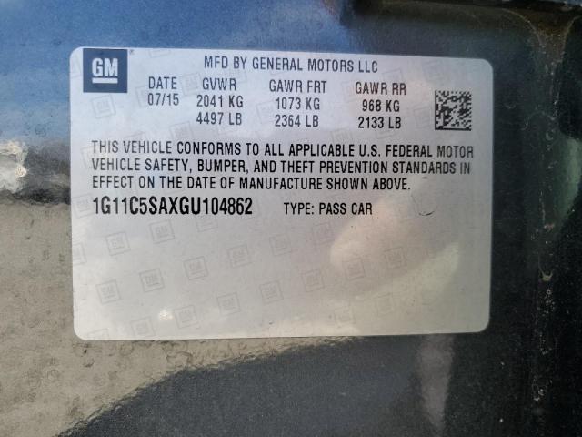 1G11C5SAXGU104862 - 2016 CHEVROLET MALIBU LIM LT 灰色 照片 12