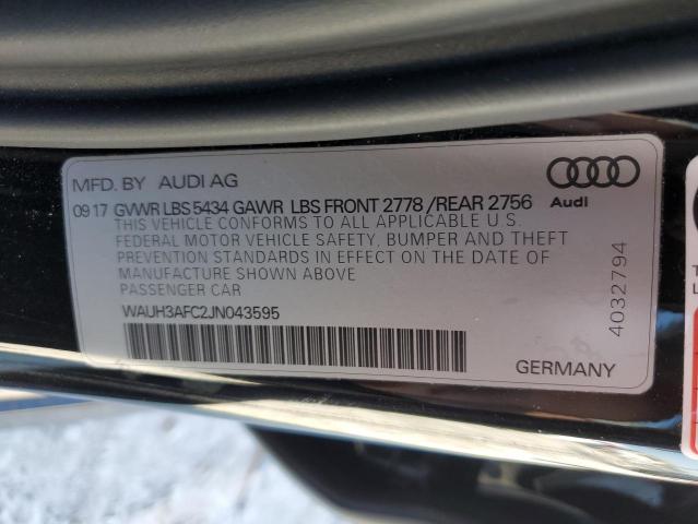 WAUH3AFC2JN043595 - 2018 AUDI A6 PRESTIGE BLACK photo 13