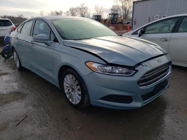 3FA6P0LUXDR224361 - 2013 FORD FUSION SE HYBRID TURQUOISE photo 4