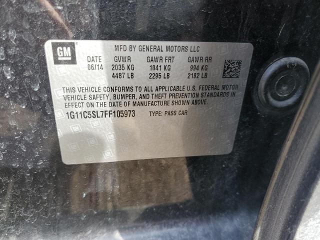 1G11C5SL7FF105973 - 2015 CHEVROLET MALIBU 1LT BLACK photo 12