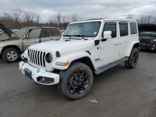 1C4JJXP65MW813695 - 2021 JEEP WRANGLER U SAHARA 4XE WHITE photo 1