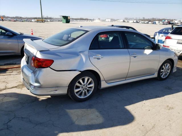 1NXBU4EE1AZ281627 - 2010 TOYOTA COROLLA BASE SILVER photo 3