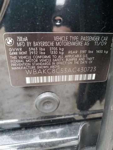 WBAKC8C53AC430723 - 2010 BMW 750 LI XDRIVE 黑色 照片 12