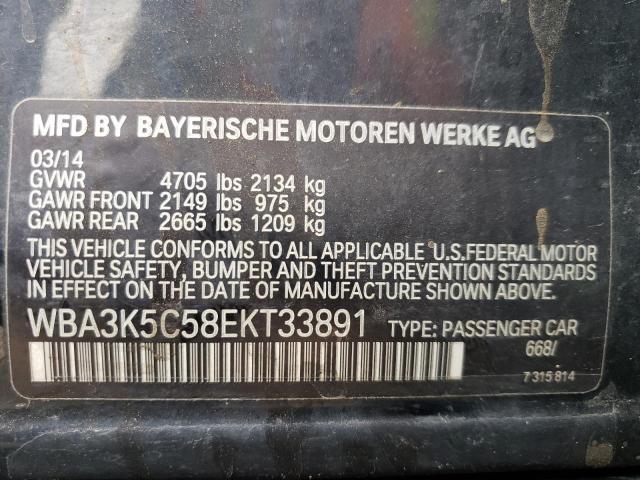 WBA3K5C58EKT33891 - 2014 BMW 328 D XDRIVE BLACK photo 12