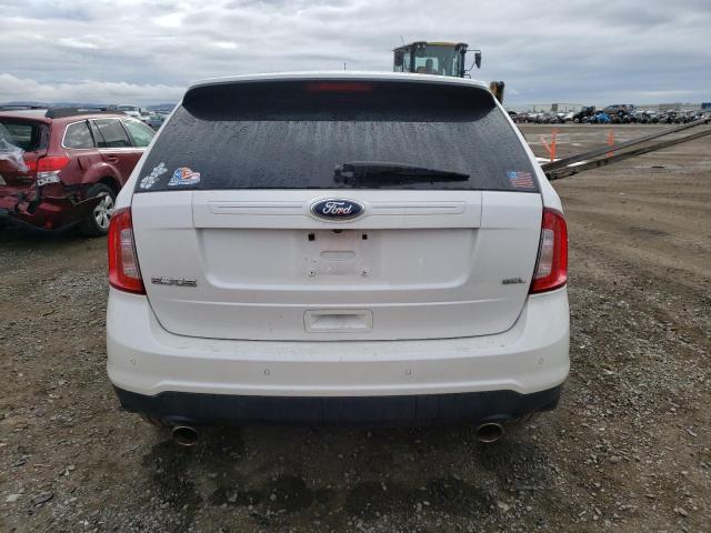 2FMDK3JC0DBC81917 - 2013 FORD EDGE SEL WHITE photo 6