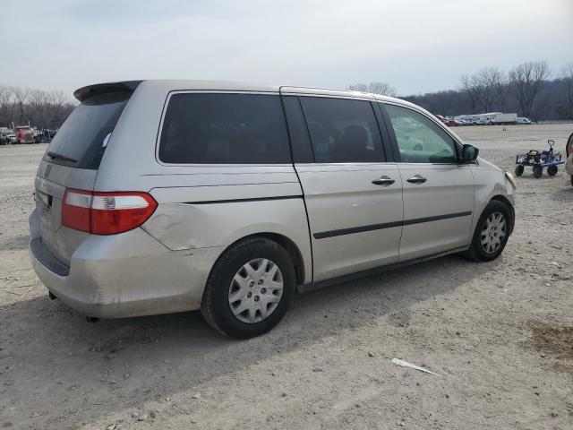 5FNRL38237B020910 - 2007 HONDA ODYSSEY LX SILVER photo 3