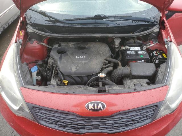 KNADM4A39E6373772 - 2014 KIA RIO LX RED photo 11