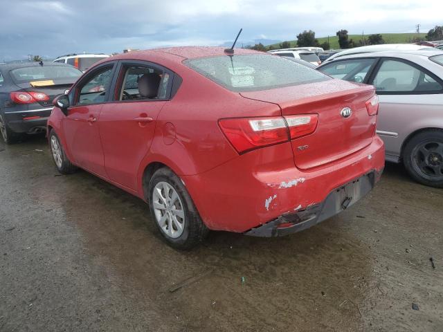 KNADM4A39E6373772 - 2014 KIA RIO LX RED photo 2