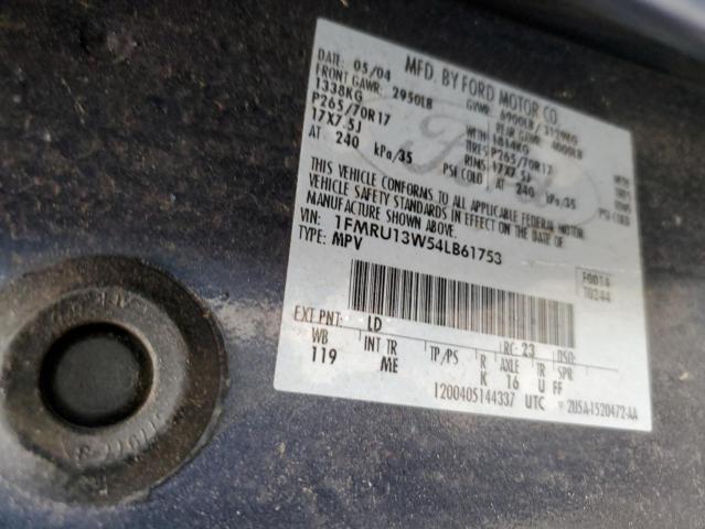 1FMRU13W54LB61753 - 2004 FORD EXPEDITION XLS BLUE photo 13