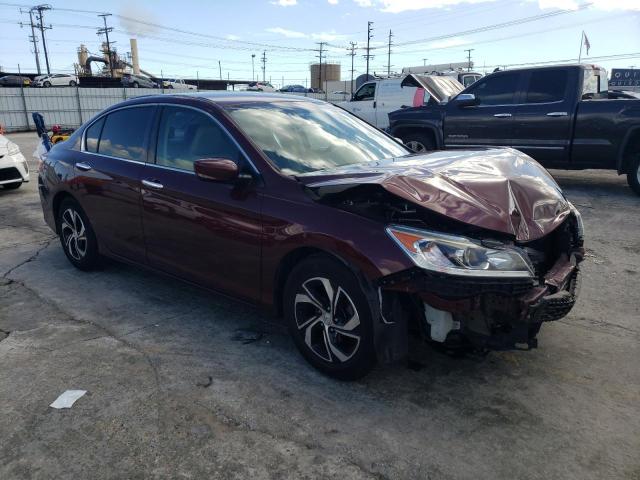 1HGCR2F39HA154942 - 2017 HONDA ACCORD LX BURGUNDY photo 4