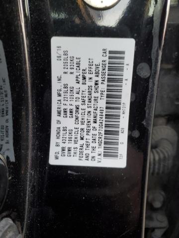 1HGCR2F70GA248497 - 2016 HONDA ACCORD EX BLACK photo 12