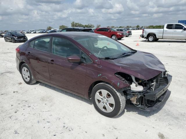 3KPFK4A71JE257670 - 2018 KIA FORTE LX BURGUNDY photo 4