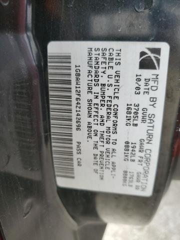 1G8AW12F64Z142696 - 2004 SATURN ION LEVEL 3 RED photo 12