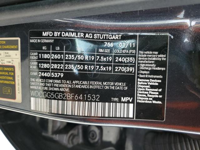 WDCGG5GB2BF641532 - 2011 MERCEDES-BENZ GLK 350 ნაცრისფერი ფოტო 13