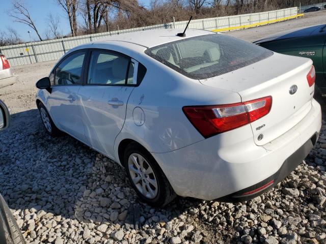 KNADN4A31D6169821 - 2013 KIA RIO EX WHITE photo 2