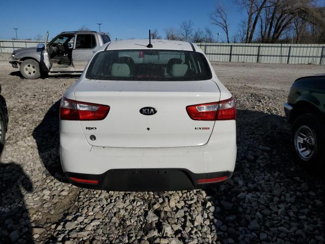 KNADN4A31D6169821 - 2013 KIA RIO EX WHITE photo 6