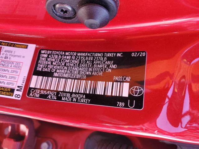 NMTKHMBX2LR109336 - 2020 TOYOTA C-HR XLE RED photo 13