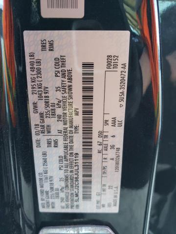 5LMCJ2C98JUL31119 - 2018 LINCOLN MKC SELECT Սև լուսանկար 13