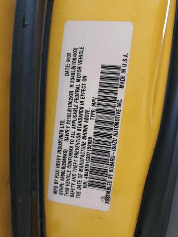 4S4BT61C337102928 - 2003 SUBARU BAJA YELLOW photo 12